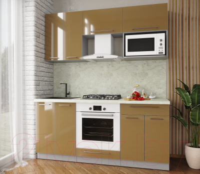 Готовая кухня Интерлиния Мила Пластик 1.8