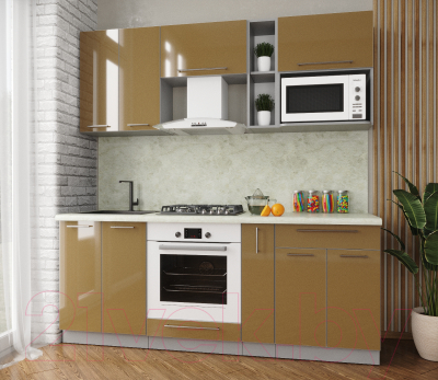 Готовая кухня Интерлиния Мила Пластик 2.0