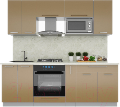 Готовая кухня Интерлиния Мила Пластик 2.2 - фото