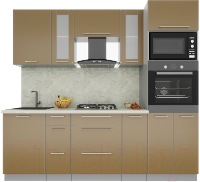 Готовая кухня Интерлиния Мила Пластик 2.3 - фото