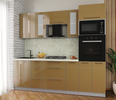 Готовая кухня Интерлиния Мила Пластик 2.3