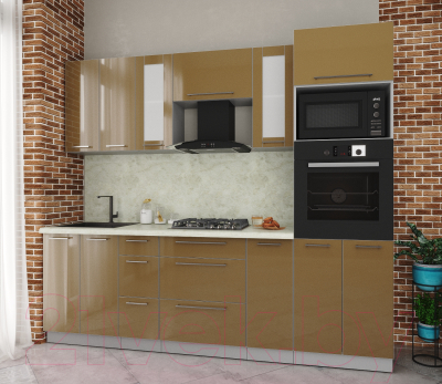 Готовая кухня Интерлиния Мила Пластик 2.4