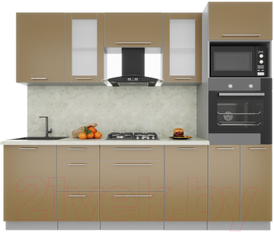Готовая кухня Интерлиния Мила Пластик 2.5 - фото
