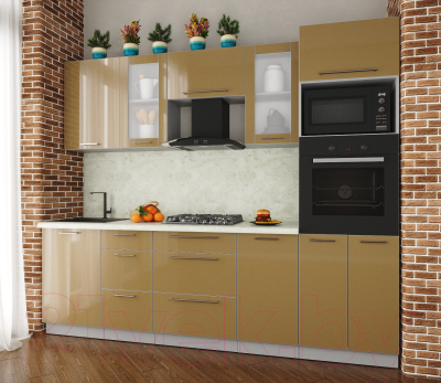 Готовая кухня Интерлиния Мила Пластик 2.5