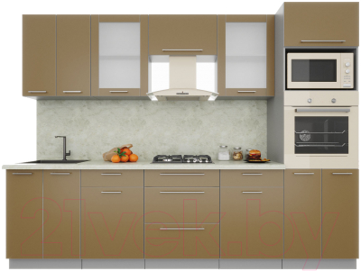 Готовая кухня Интерлиния Мила Пластик 2.8 - фото
