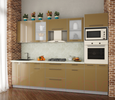 Готовая кухня Интерлиния Мила Пластик 2.8