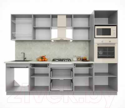 Готовая кухня Интерлиния Мила Пластик 2.8