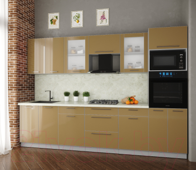 Готовая кухня Интерлиния Мила Пластик 3.0