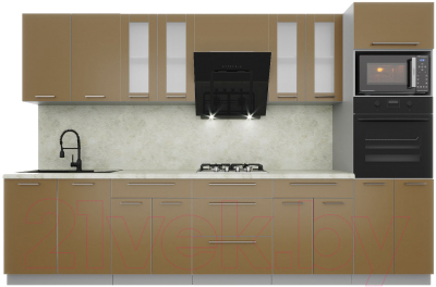 Готовая кухня Интерлиния Мила Пластик 3.2 - фото