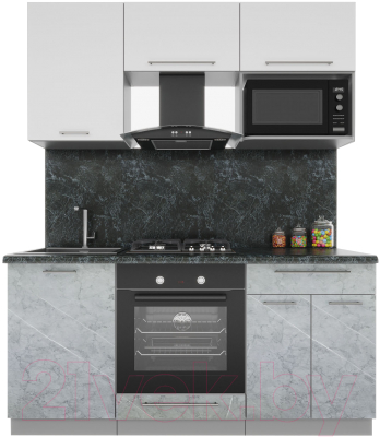 Кухонный гарнитур Интерлиния Мила Пластик 1.7 - фото