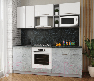 Кухонный гарнитур Интерлиния Мила Пластик 2.0