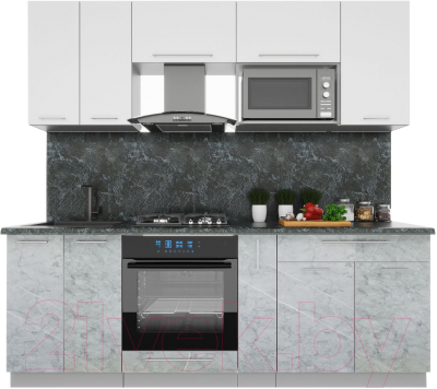 Кухонный гарнитур Интерлиния Мила Пластик 2.2 - фото