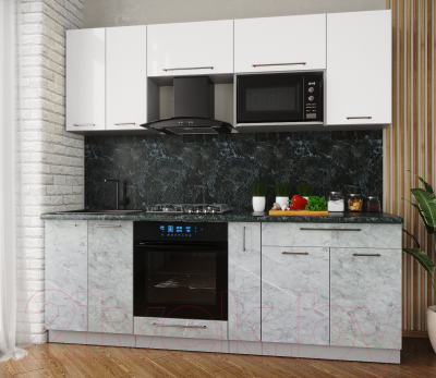 Кухонный гарнитур Интерлиния Мила Пластик 2.2