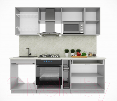 Кухонный гарнитур Интерлиния Мила Пластик 2.2