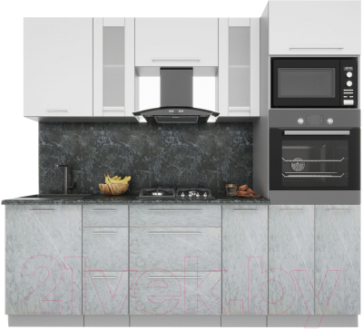 Кухонный гарнитур Интерлиния Мила Пластик 2.3 - фото