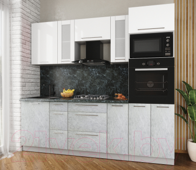 Кухонный гарнитур Интерлиния Мила Пластик 2.3