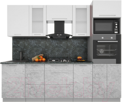 Кухонный гарнитур Интерлиния Мила Пластик 2.5 - фото