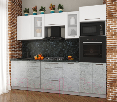 Кухонный гарнитур Интерлиния Мила Пластик 2.5