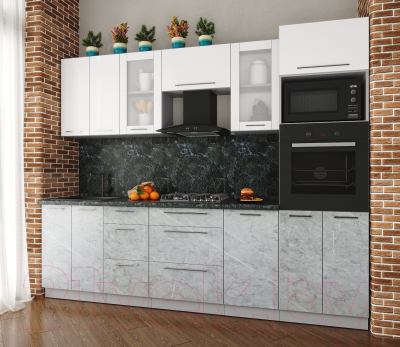 Кухонный гарнитур Интерлиния Мила Пластик 2.6