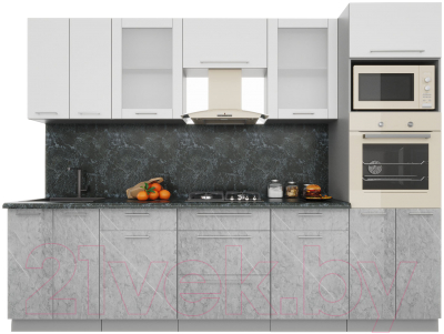 Кухонный гарнитур Интерлиния Мила Пластик 2.8 - фото