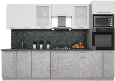 Кухонный гарнитур Интерлиния Мила Пластик 3.0 - фото