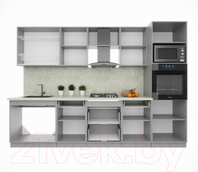 Кухонный гарнитур Интерлиния Мила Пластик 3.0