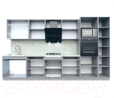 Кухонный гарнитур Интерлиния Мила Пластик 3.6