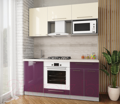 Готовая кухня Интерлиния Мила Пластик 1.7