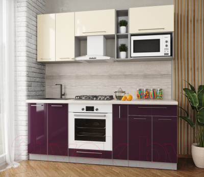 Готовая кухня Интерлиния Мила Пластик 2.0