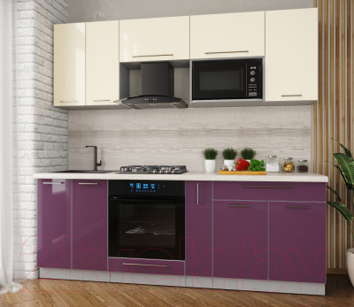 Готовая кухня Интерлиния Мила Пластик 2.2