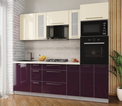 Готовая кухня Интерлиния Мила Пластик 2.3