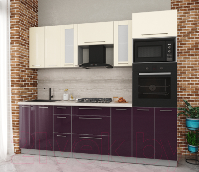 Готовая кухня Интерлиния Мила Пластик 2.4