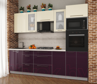 Готовая кухня Интерлиния Мила Пластик 2.5