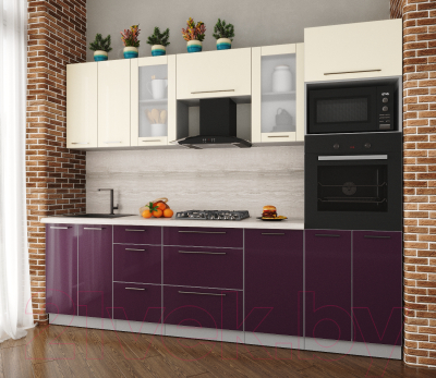 Готовая кухня Интерлиния Мила Пластик 2.6