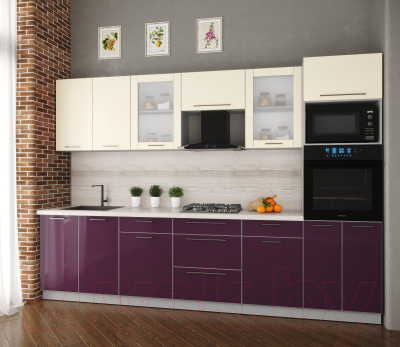 Готовая кухня Интерлиния Мила Пластик 3.0