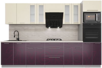 Готовая кухня Интерлиния Мила Пластик 3.2 - фото
