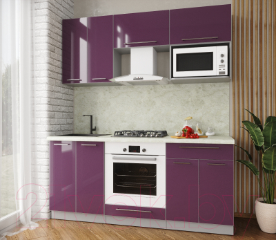Готовая кухня Интерлиния Мила Пластик 1.8