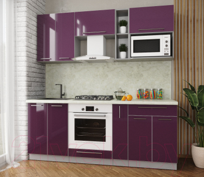 Готовая кухня Интерлиния Мила Пластик 2.0