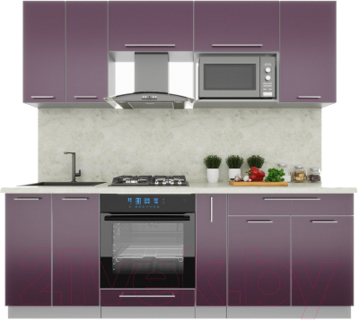 Готовая кухня Интерлиния Мила Пластик 2.2 - фото