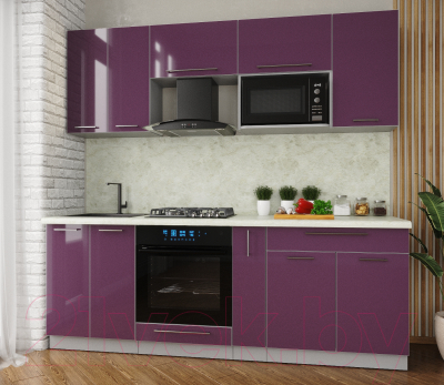 Готовая кухня Интерлиния Мила Пластик 2.2