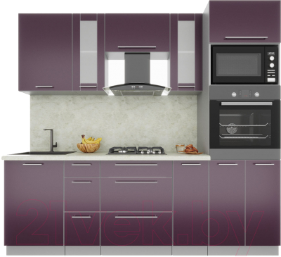 Готовая кухня Интерлиния Мила Пластик 2.3 - фото