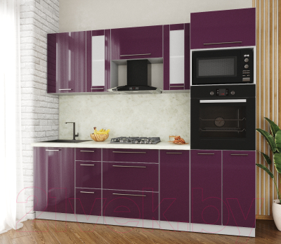 Готовая кухня Интерлиния Мила Пластик 2.3