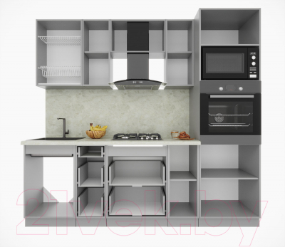 Готовая кухня Интерлиния Мила Пластик 2.3