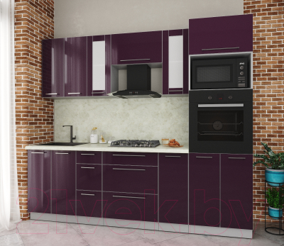 Готовая кухня Интерлиния Мила Пластик 2.4