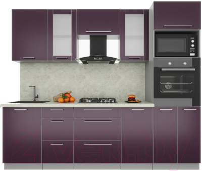 Готовая кухня Интерлиния Мила Пластик 2.5 - фото