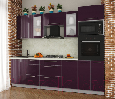 Готовая кухня Интерлиния Мила Пластик 2.5