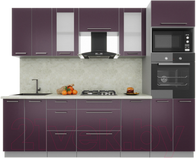 Готовая кухня Интерлиния Мила Пластик 2.6 - фото