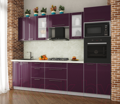 Готовая кухня Интерлиния Мила Пластик 2.6