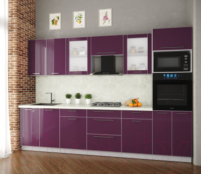 Готовая кухня Интерлиния Мила Пластик 3.0