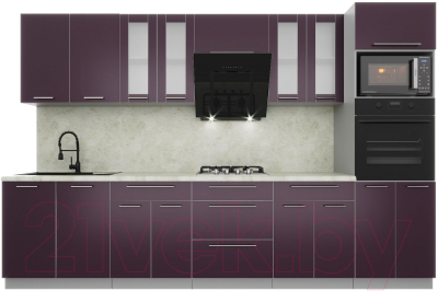 Готовая кухня Интерлиния Мила Пластик 3.2 - фото
